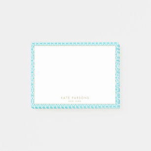Post-it® Notes post-it de Motif bleu turquoise élégant