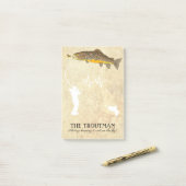 Post-it® Notes post-it de pêche à la truite Brown (Sur un bureau)