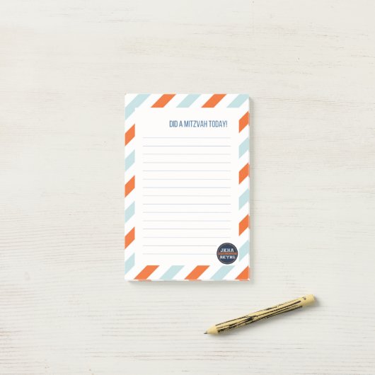 Post-it® Notes post-it de Stripe Mitzvah (Sur un bureau)