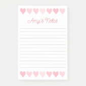 Post-it® Notes post-it de Sweet Pink Hearts (Devant)