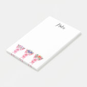 Post-it® Notes post-it des cochons floraux (Incliné)