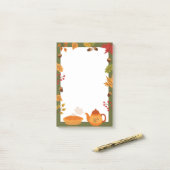 Post-it® Notes post-it des éléments d'automne (Sur un bureau)