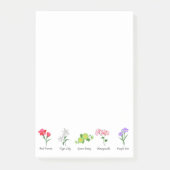 Post-it® Notes post-it des fleurs (Devant)