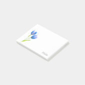 Post-it® Notes post-it des tulipes violettes bleues (Incliné)