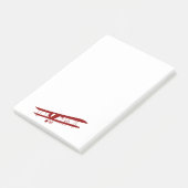 Post-it® Notes post-it du biplan rouge (Incliné)