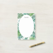 Post-it® Notes post-it du bureau de Feuilles de palme tropi (Sur un bureau)