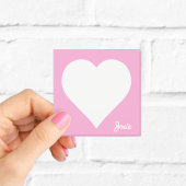 Post-it® Notes post-it du coeur rose avec nom