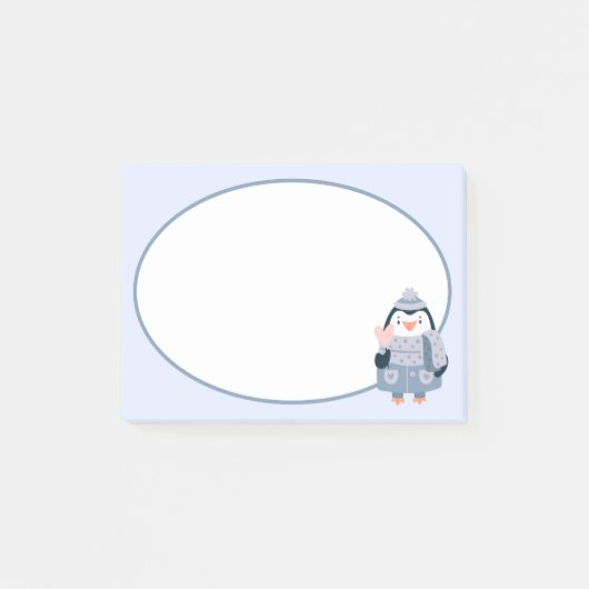 Post-it® Notes post-it du manchot d'hiver (Devant)