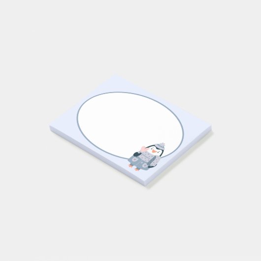 Post-it® Notes post-it du manchot d'hiver (Incliné)