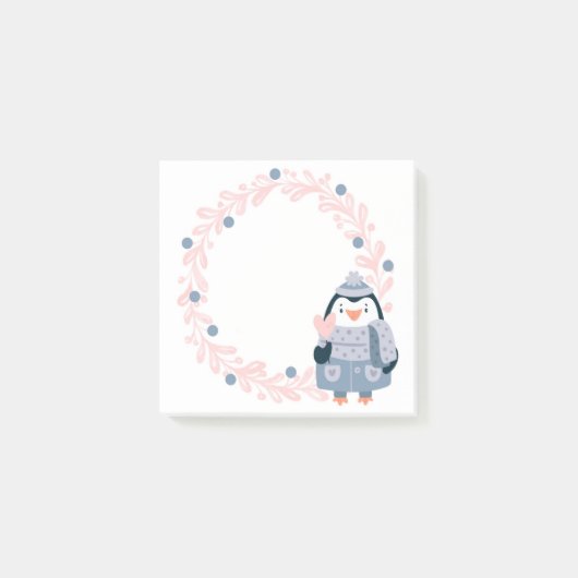Post-it® Notes post-it du manchot d'hiver (Devant)