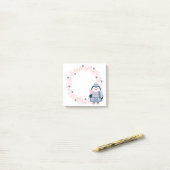 Post-it® Notes post-it du manchot d'hiver (Sur un bureau)