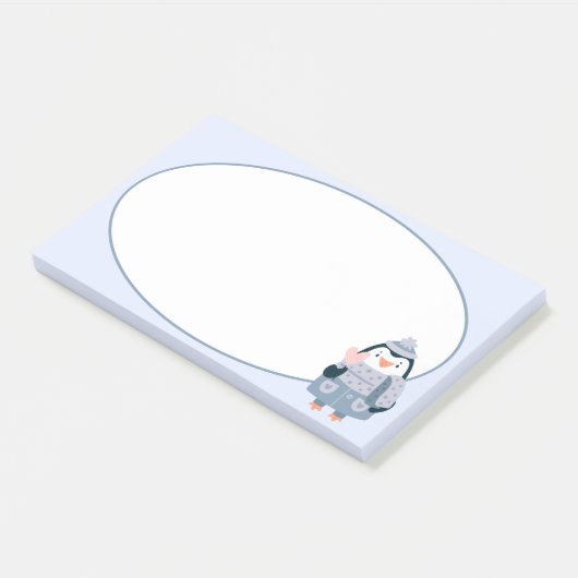 Post-it® Notes post-it du manchot d'hiver (Incliné)