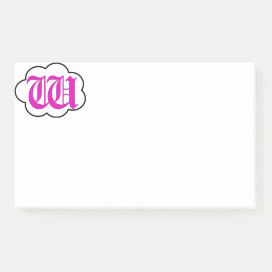 Post-it® Notes post-it du monogramme W initial (Devant)