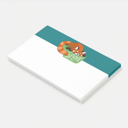 Post-it® Notes post-it du Panda rouge endormi (Incliné)