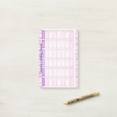 Post-it® Notes post-it du planificateur hebdomadaire custom (Sur un bureau)