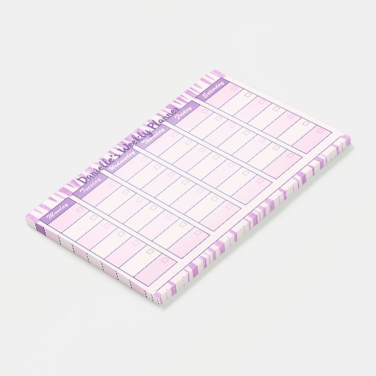 Post-it® Notes post-it du planificateur hebdomadaire custom (Incliné)
