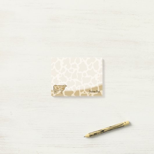 Post-it® Notes post-it du profil de vache (Sur un bureau)