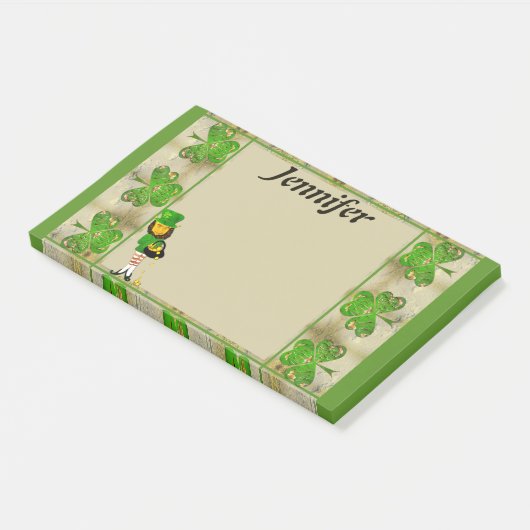 Post-it® Notes post-it du shamrock Leprechaun (Incliné)