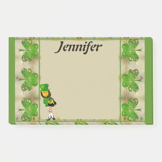 Post-it® Notes post-it du shamrock Leprechaun (Devant)