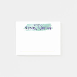 Post-it® Notes post-it d'un travailleur social scolaire