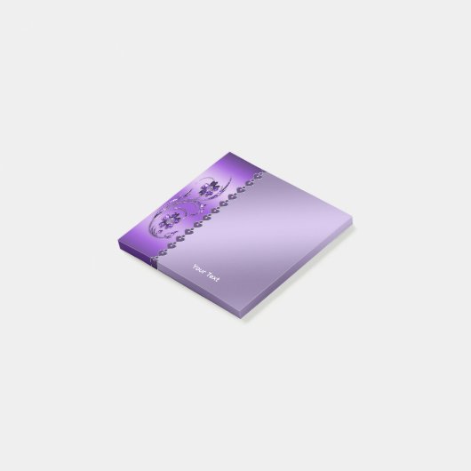 Post-it® Notes post-it florales pourpres (Incliné)