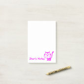 Post-it® Notes post-it Fuchsia Cat (Sur un bureau)