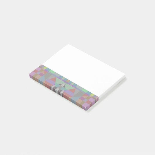 Post-it® Notes post-it géométriques vertes violettes roses (Incliné)