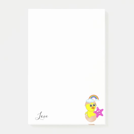 Post-it® Notes post-it Jaune Chick Arc-en-ciel (Devant)