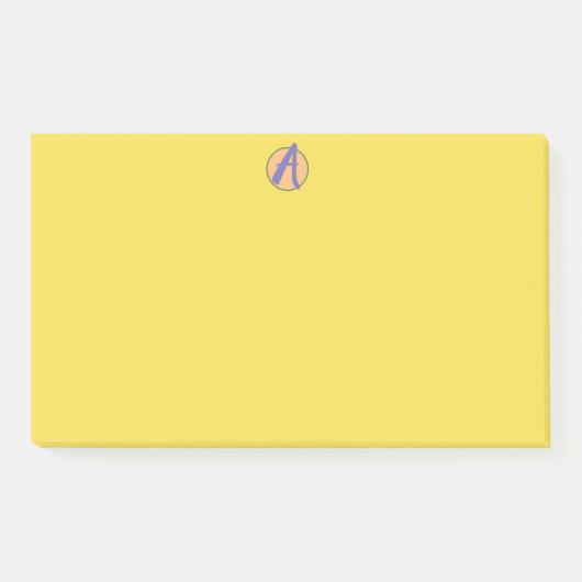 Post-it® Notes Post-it®, MONOGRAMME PERSONNALISÉ 4" x 3" (Devant)