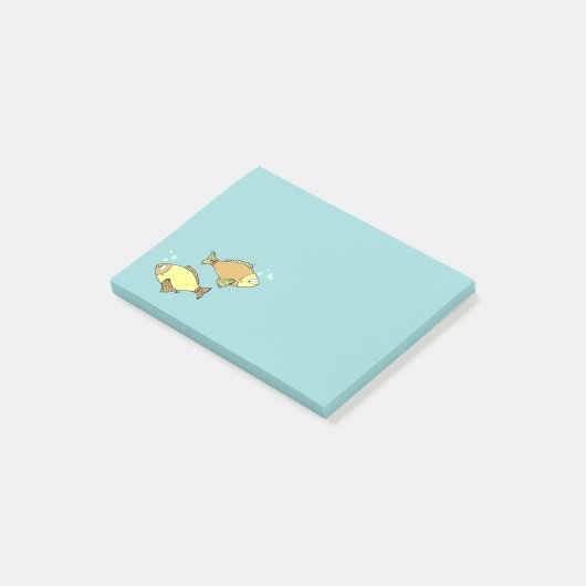 Post-it® Notes Post-it Motif poisson bleu (Incliné)