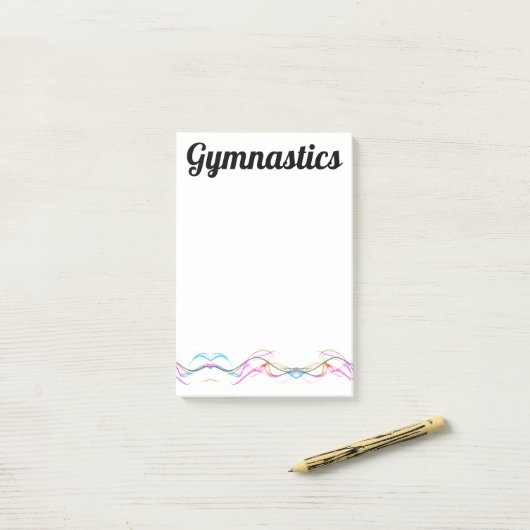 Post-it® Notes post-it - Notes de gymnastique 4" x 6" (Sur un bureau)