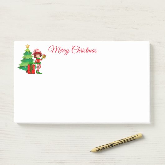 Post-it® Notes post-it-Notes des elfes de vacances (Sur un bureau)