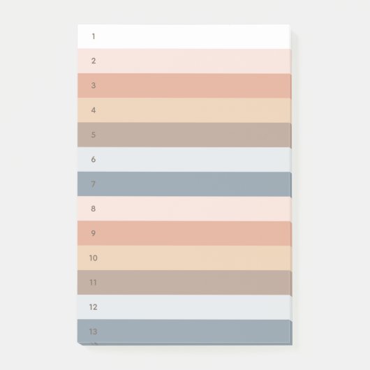 Post-it® Notes post-it numérotées des bandes Boho (Devant)