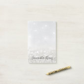 Post-it® Notes post-it Parties scintillant argent (Sur un bureau)