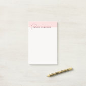 Post-it® Notes Post-it Pastel simples - Rose (Sur un bureau)
