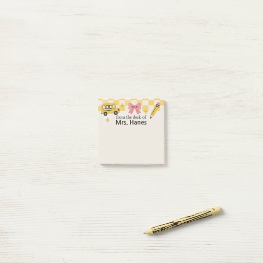 Post-it® Notes post-it personnalisées de l'enseignant (Sur un bureau)