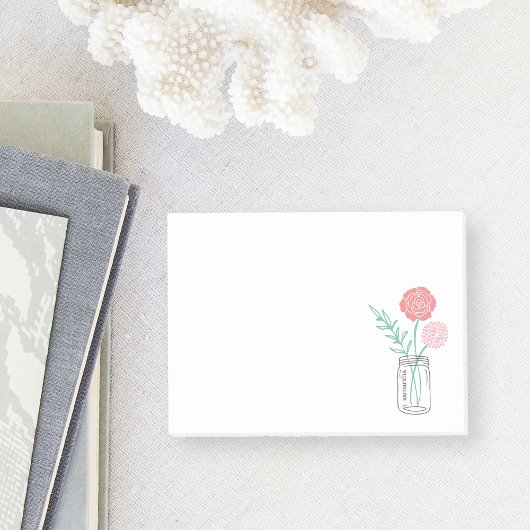 Post-it® Notes post-it personnalisées | Mason Jar Botanique