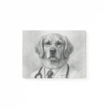 Notes Post‑It Portrait de Médecin Chien
