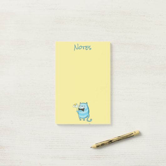 Post-it® Notes post-it pour chat et marguerite (Sur un bureau)