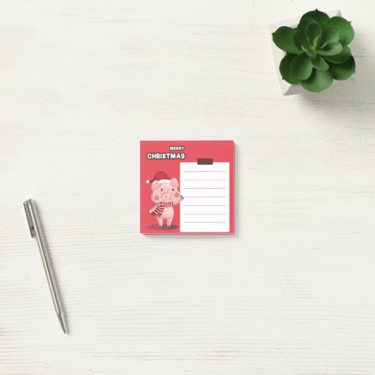 Post-it® Notes post-it pour le porc de Noël (Bureau)