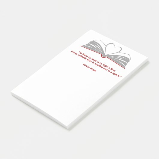 Post-it® Notes post-it pour les amateurs de livres (Incliné)