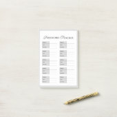 Post-it® Notes post-it Secure Password Tracker (Sur un bureau)