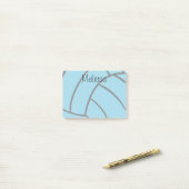 Post-it® Notes post-it sur monogramme personnalisé Turquois (Sur un bureau)