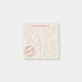 Post-it® Notes post-it sur timbre classifié (Devant)