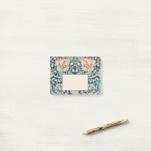 POST-IT® NOTES POST-IT : WILLIAM MORRIS : HONEYSUCKLE (Sur un bureau)