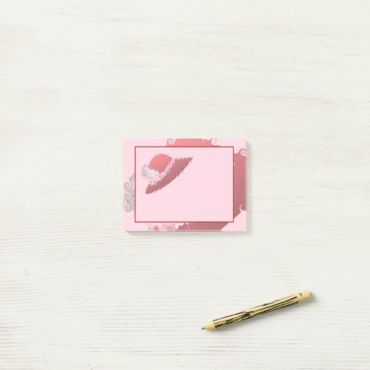 Post-it® Notes postales Casquettes rouges (Sur un bureau)