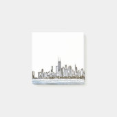 Post-it® Notes postales de Chicago Skyline (Devant)