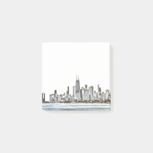Post-it® Notes postales de Chicago Skyline