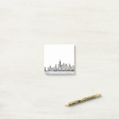Post-it® Notes postales de Chicago Skyline (Sur un bureau)
