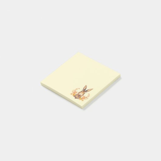 Post-it® Notes postales de lapin lapin de Pâques (Incliné)